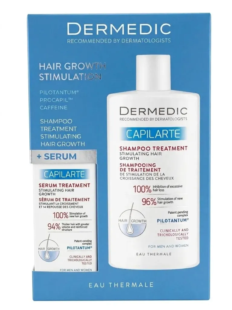 Dermedic SET CAPILARTE 2in1(Serum +Shampoo) stimulating Shampoo 300ml + CAPILARTE SERUM stimulating  150ml